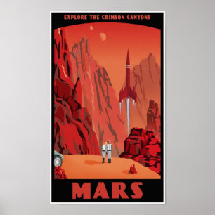 Bezoek Mars Poster