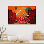 Bezoek Mars Vintage Poster (Keuken)