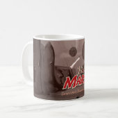 Bezoek Mars Vintage Poster Koffiemok (Voorkant links)