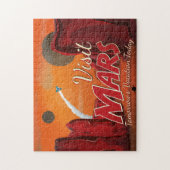 Bezoek Mars Vintage Poster Legpuzzel (Verticaal)