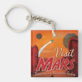 Bezoek Mars Vintage Poster Sleutelhanger (voorkant)