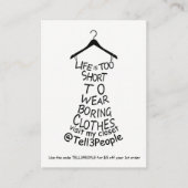 Bezoek Mijn Visitekaartjes kleren aan het winkelen (Voorkant)