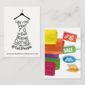 Bezoek Mijn Visitekaartjes kleren aan het winkelen (Voorkant / Achterkant)