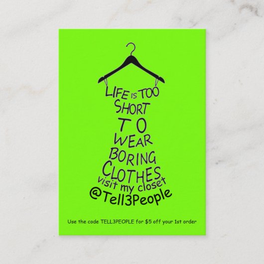 Bezoek Mijn Visitekaartjes kleren aan het winkelen (Voorkant)