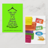 Bezoek Mijn Visitekaartjes kleren aan het winkelen (Voorkant / Achterkant)