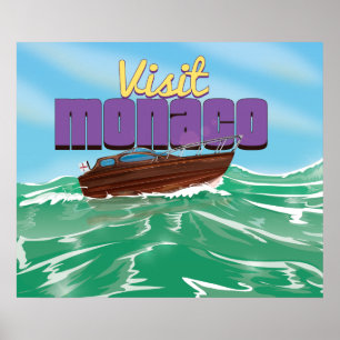 Bezoek Monaco Reisposter Poster