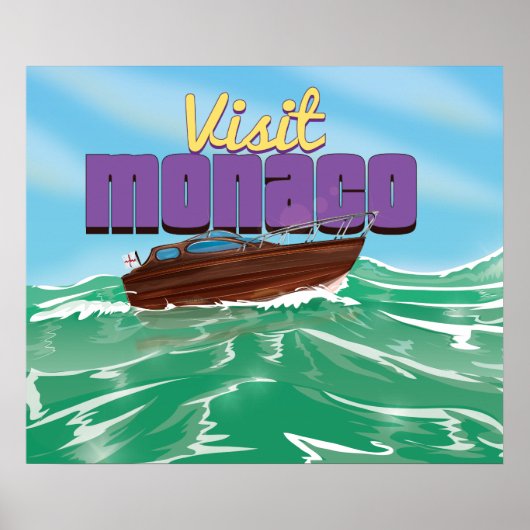 Bezoek Monaco Reisposter Poster (Voorkant)