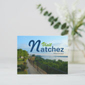 Bezoek Natchez, Mississippi op de Bluffs Briefkaart (Staand voorkant)