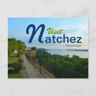 Bezoek Natchez, Mississippi op de Bluffs Briefkaart