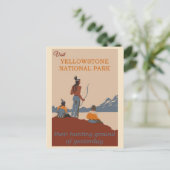 bezoek Nationaal Park Yellowstone Briefkaart (Staand voorkant)