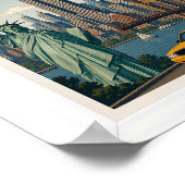 Bezoek New York Reis Vintage Poster (Hoek)