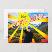 Bezoek Noord-Korea Briefkaart (Voorkant / Achterkant)
