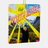 Bezoek Noord-Korea Keramisch Ornament (Rechts)