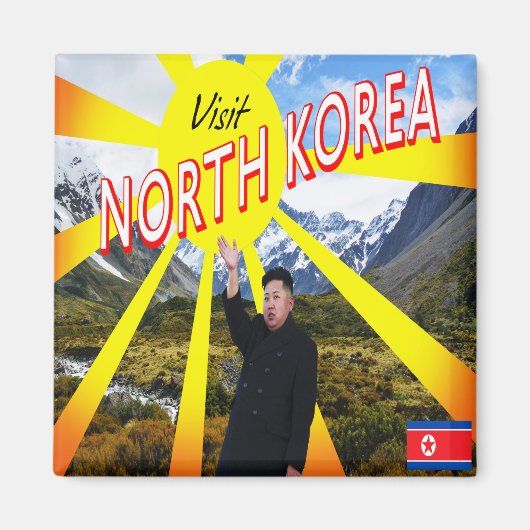 Bezoek Noord-Korea Magneet (Voorkant)