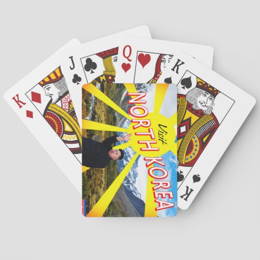 Bezoek Noord-Korea Speelkaarten (Achterkant)