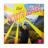 Bezoek Noord-Korea Tegeltje (Voorkant)