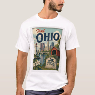 Bezoek Ohio Reizen Vintage T-shirt