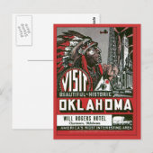 Bezoek Oklahoma OK USA  Briefkaart (Voorkant / Achterkant)