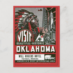 Bezoek Oklahoma OK USA  Briefkaart