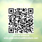 Bezoek ons Online QR Code Business Raamsticker (Vel 3)