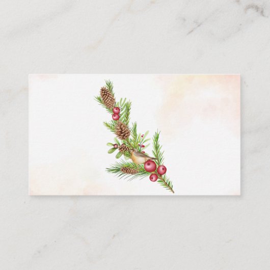 Bezoek onze website kerstcadeaukaart voor bruiloft plaatskaartje (Achterkant)