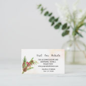 Bezoek onze website kerstcadeaukaart voor bruiloft plaatskaartje (Staand voorkant)