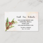 Bezoek onze website kerstcadeaukaart voor bruiloft plaatskaartje (Voorkant)