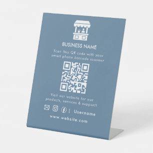 Bezoek onze website QR-code bord Reclamebord Met Voetstuk