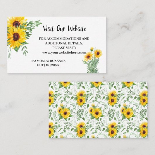 Bezoek onze website Wedding insert card Plaatskaartje (Voorkant / Achterkant)