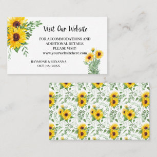 Bezoek onze website Wedding insert card Plaatskaartje