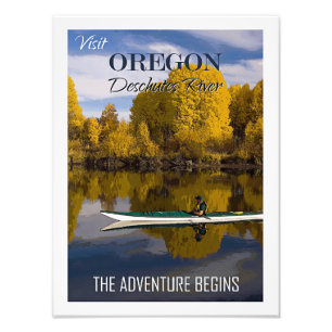Bezoek Oregon, Deschutes River, Foto Afdruk