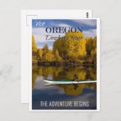Bezoek Oregon Deschutes River Travel Briefkaart (Voorkant / Achterkant)