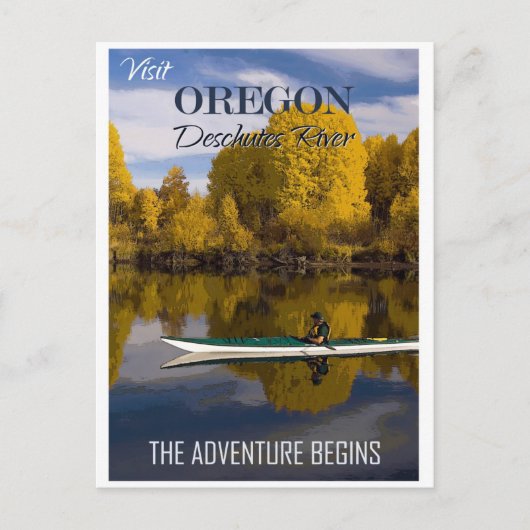 Bezoek Oregon Deschutes River Travel Briefkaart (Voorkant)