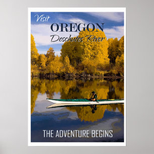 Bezoek Oregon, Deschutes Rivier, Poster