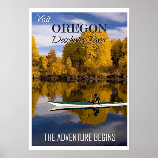 Bezoek Oregon, Deschutes Rivier, Poster (Voorkant)