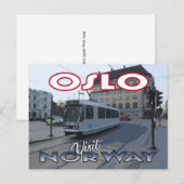 Bezoek... Oslo, Noorwegen - briefkaart (Voorkant / Achterkant)