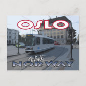 Bezoek... Oslo, Noorwegen - briefkaart (Voorkant)