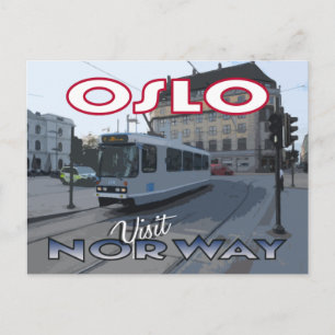 Bezoek... Oslo, Noorwegen - briefkaart