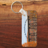 Bezoek PA Wilds Picturesque Souvenir Kinzua Bridge Sleutelhanger (Voorkant)