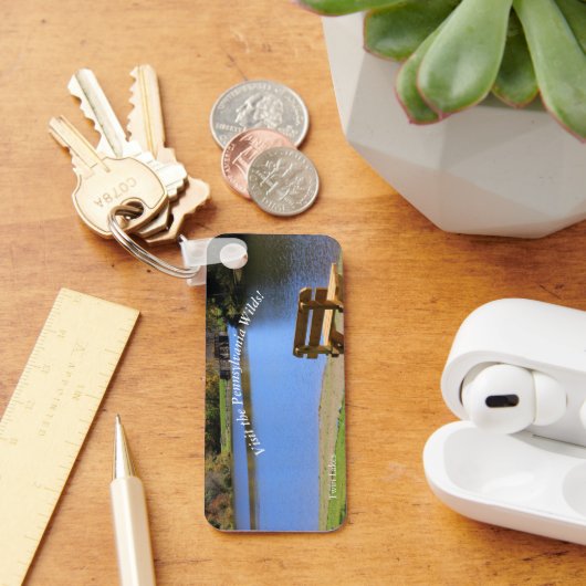 Bezoek PA Wilds Picturesque Souvenir Twin Lakes AN Sleutelhanger (Bureau)