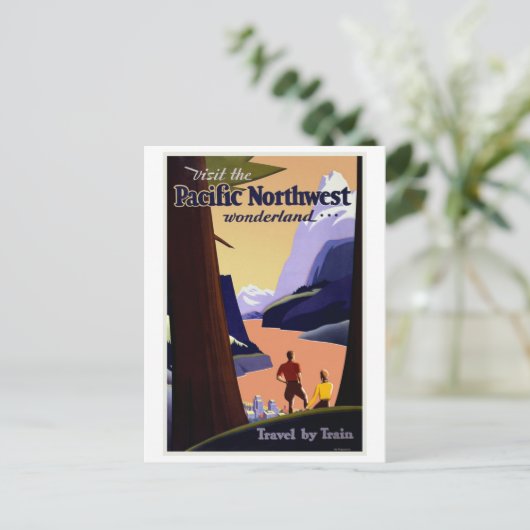 Bezoek Pacific Northwest  Briefkaart (Staand voorkant)