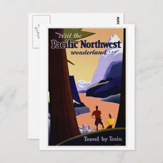 Bezoek Pacific Northwest  Briefkaart (Voorkant / Achterkant)