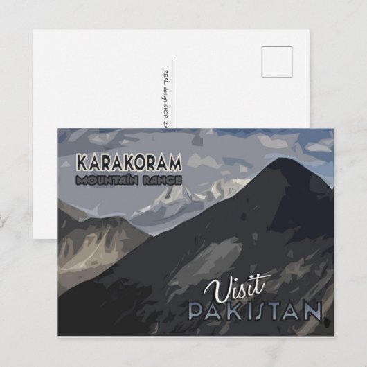 Bezoek Pakistan briefkaart (Voorkant / Achterkant)