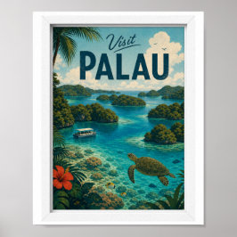 Bezoek Palau Reis Vintage Poster