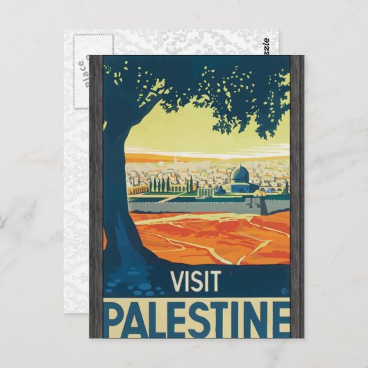 Bezoek Palestina,  Briefkaart (Voorkant / Achterkant)