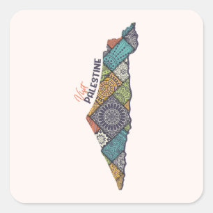 Bezoek Palestina: Erfgoed op de kaart Vierkante Sticker
