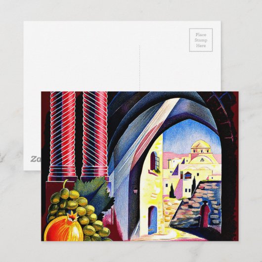 Bezoek Palestina het land van de Bijbel Briefkaart (Voorkant / Achterkant)