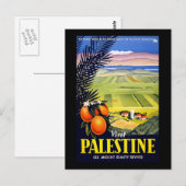 Bezoek Palestina Zie oude schoonheid herzien Briefkaart (Voorkant / Achterkant)