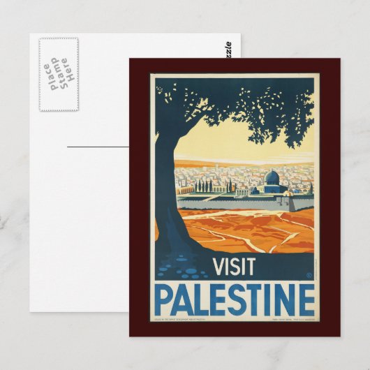Bezoek Palestine Briefkaart (Voorkant / Achterkant)