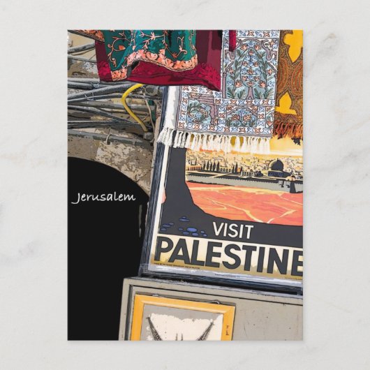 Bezoek Palestine Briefkaart (Voorkant)